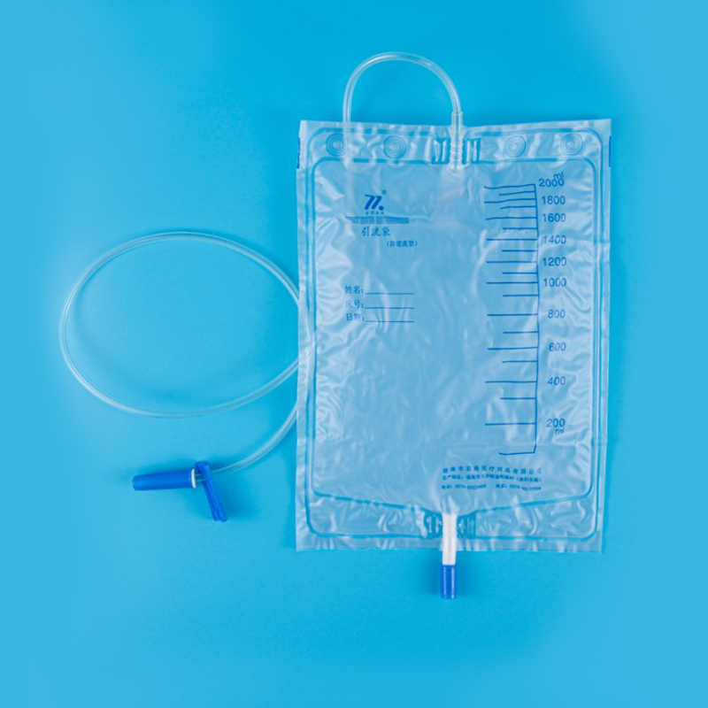 Bolsa de orina transparente de 2000 ml de gran capacidad