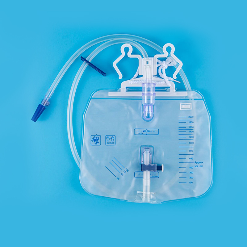 SM7029 Bolsa de orina de lujo totalmente transparente con cámara de goteo
