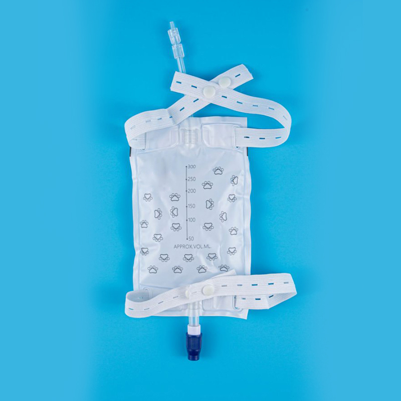 Bolsa de Orina para Mascotas de 300ml con Conector Luer y Válvula de Tornillo